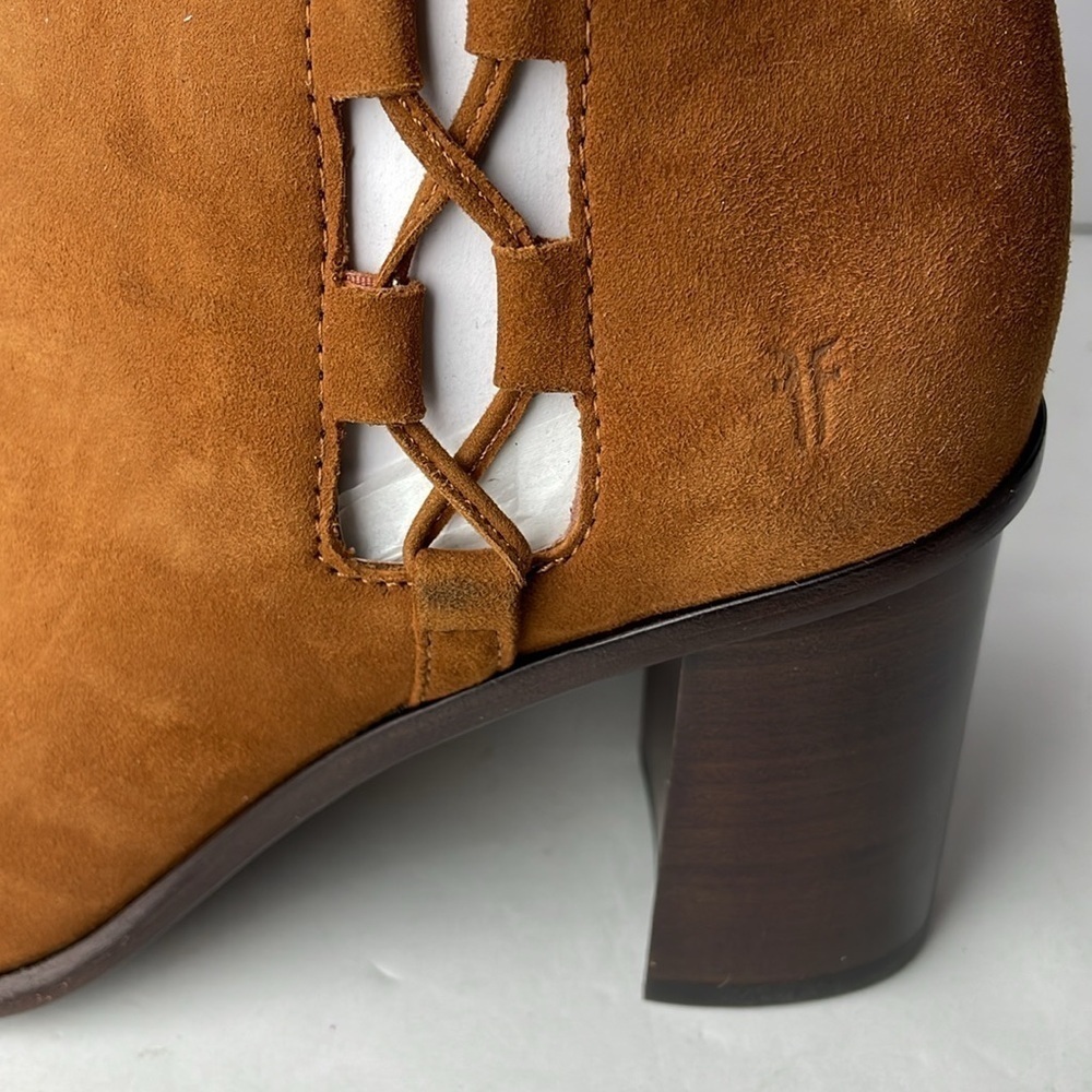 NEW Frye Amy Side Ghillie Open Toe Ankle Boots 9 - Picture 7 of 10